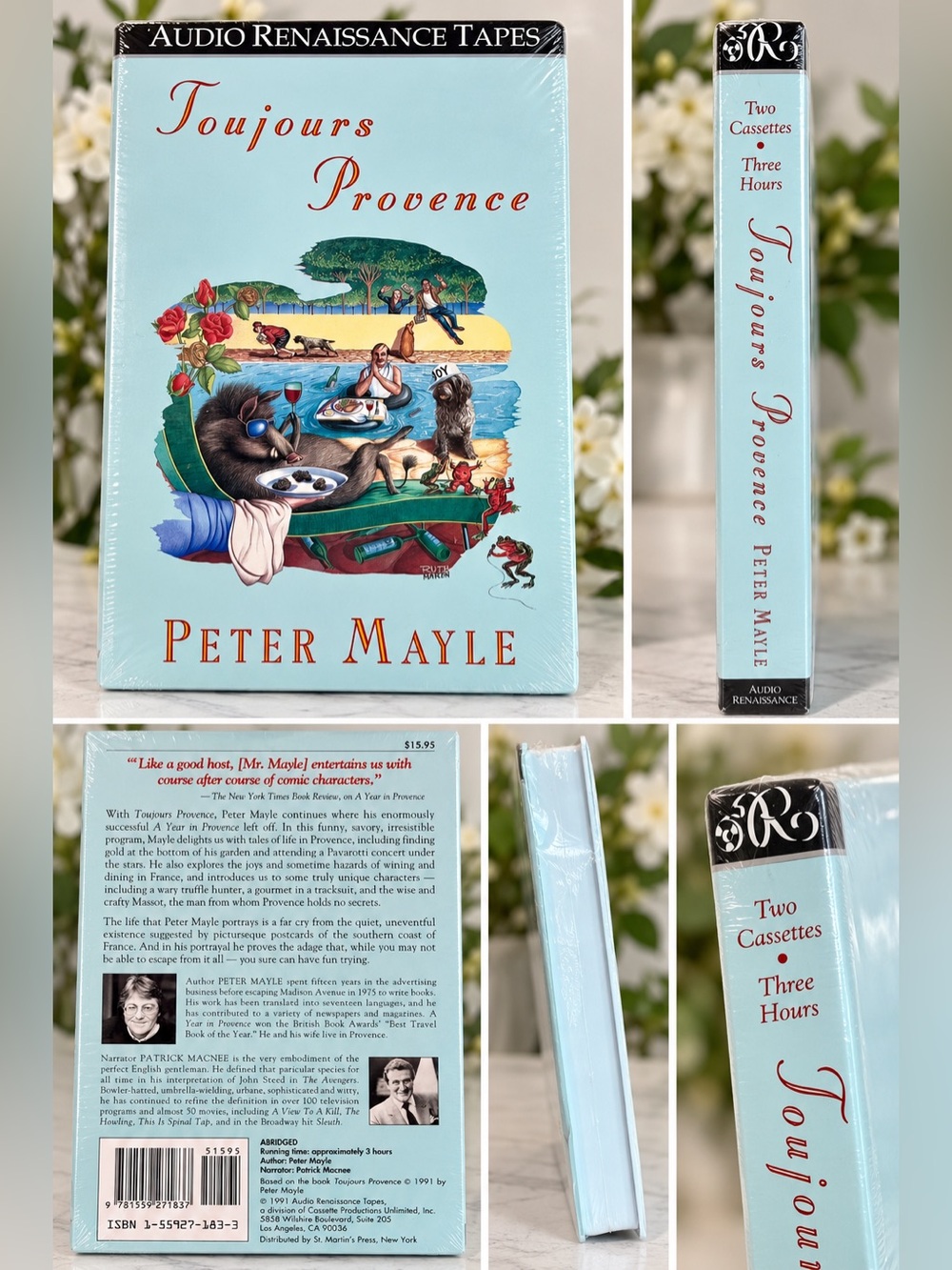 Vintage 1991 Toujours Provence Peter Mayle Audiobook Cassette Set NEW SEALED